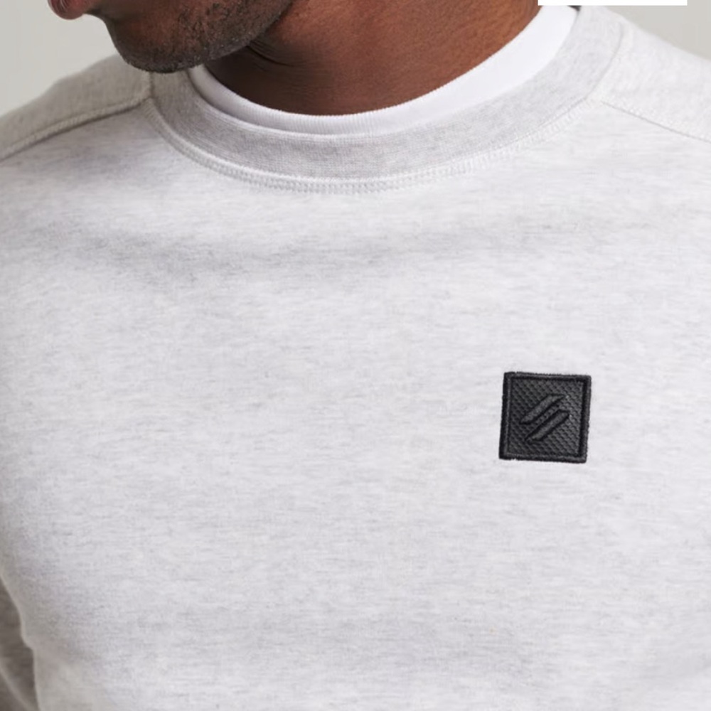 Superdry Code Tech Crew Sweatshirt Light Grey Sz L - image 4